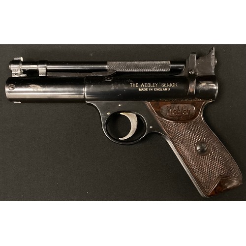 248A - A Webley Senior slanted grip 1.77 calibre air pistol, batch no 335, marked Webley & Scott ltd, Birmi... 