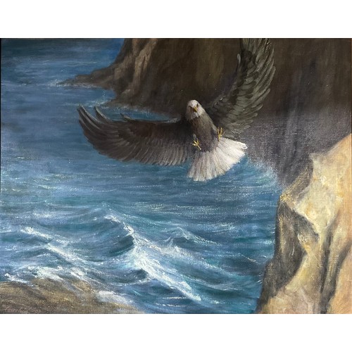 333 - Pictures and Prints - Carmel Cauchi, a pair, Bald Eagle and Polar Bear, signed, dated 1991, oil on c... 