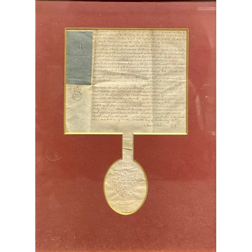 340 - Legal History - an 18th century document, from Francis Simpson, Doctor of Law, Canterbury, appointin... 