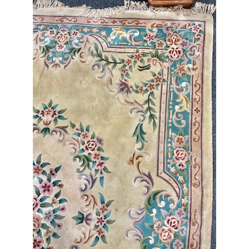 620 - A Chinese wool rug or carpet, 365cm x 271cm