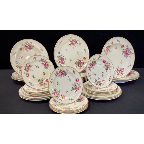 60 - Cauldron china dinner ware decorated with Posie print comprised of six large dinner plates, six smal... 