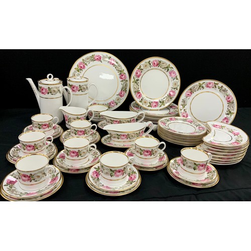 81 - A Royal Worcester ‘Royal Garden’ table service for eight including; eight dinner plates, eight small... 