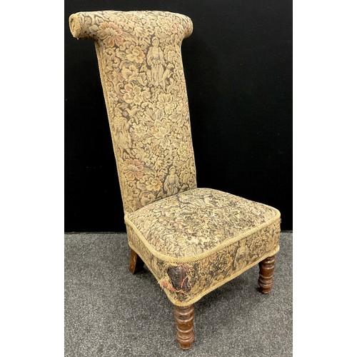 184 - A Victorian Prie-dieu chair, 94.5cm high x 46.5cm wide.