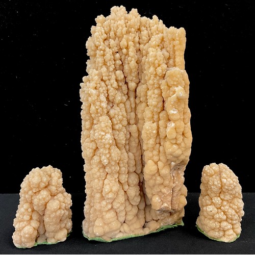 190 - Geological interest - an intricate Stalagtite section, crystalline calcium carbonate, 23cm high;  an... 