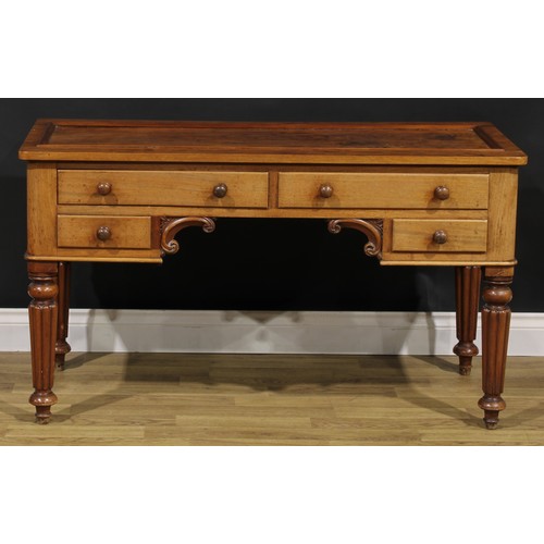 101 - A late Victorian mahogany bedroom side table, 67.5cm high, 120cm wide, 53cm deep