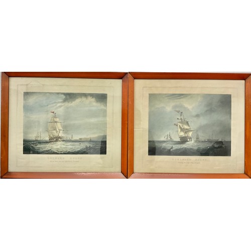 144 - Maritime Interest - by Henry Papprill, after Samuel Walters (1811-1882), a pair, Outward Bound, Off ... 