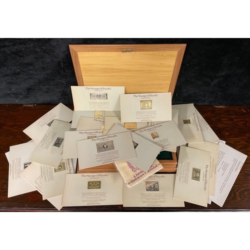 184 - Coins and Philately - a Hallmark Replicas Limited sterling silver issue, The Stamps of Royalty,  twe... 