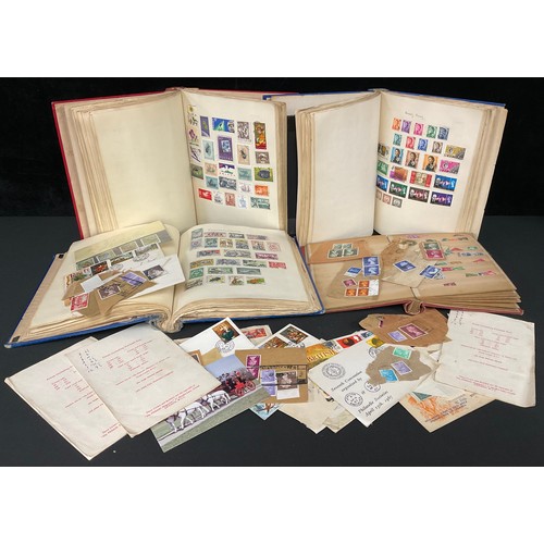 194 - Stamps - four stamp albums, British Commonwealth, GV - QEII, 2/3 all world A-Z, good China selection... 