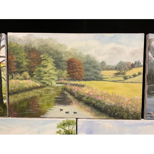 69 - Betty Warner, a small portfolio of oil paintings - Markeaton Park, Allestree Park Golf Club, Path Ar... 