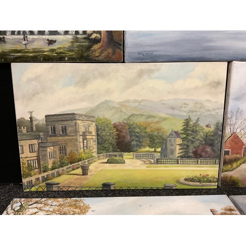 69 - Betty Warner, a small portfolio of oil paintings - Markeaton Park, Allestree Park Golf Club, Path Ar... 