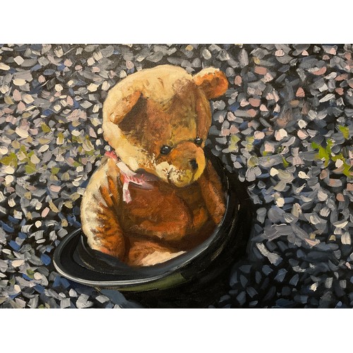 73 - Keith Proctor, ‘Chill Out Teds’, signed, oil on canvas, signed again, and dated 2010 to verso, 50cm ... 