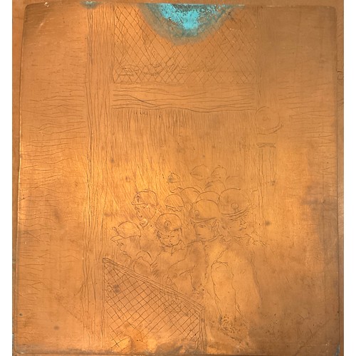 96 - Anthony Currell, British b.1942, four drypoint etched copper printing plates, from the artist’s ‘Min... 