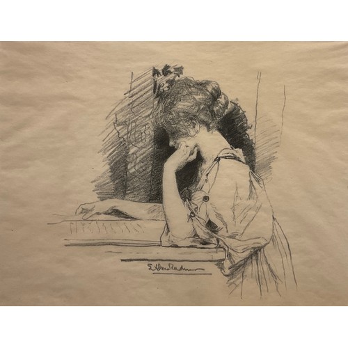 104 - Sir Lawrence Alma-Tadema, O.M., R.A., by and after, ‘Study of a Young Lady Reading’ 
signed within t... 