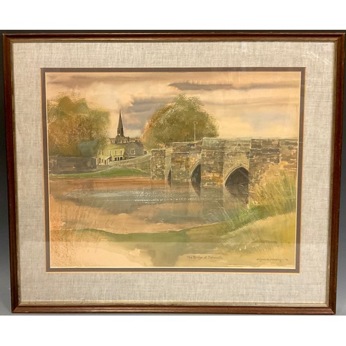 136 - Pollyanna Pickering, (British, 1942-2018)
Bakewell Bridge 
signed, titled, gouache and watercolour, ... 