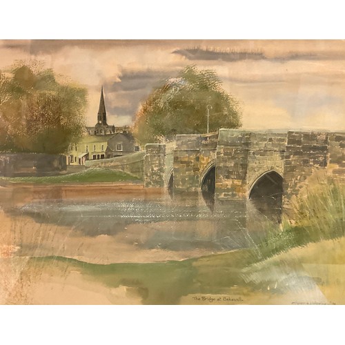 136 - Pollyanna Pickering, (British, 1942-2018)
Bakewell Bridge 
signed, titled, gouache and watercolour, ... 