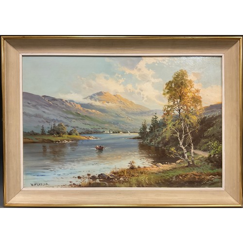 138 - William McGregor, (Scottish, 20th century), 
A view of Ben Lomand, 
Signed, oil on canvas, 51cm x 76... 