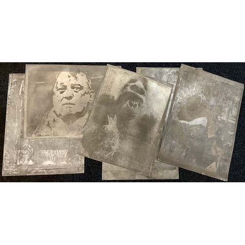 141 - Modern British School, possibly students of Anthony Currell, six etched metal printing plates, ‘Gori... 