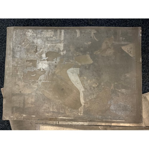 141 - Modern British School, possibly students of Anthony Currell, six etched metal printing plates, ‘Gori... 