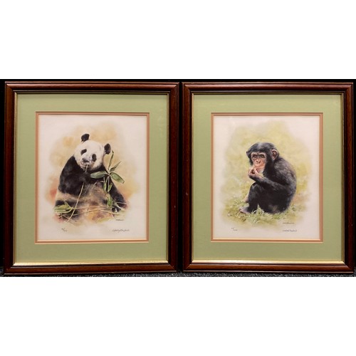 146 - Mandy Shepherd (Bn. 1960), by and after, a pair of limited edition prints, signed in pencil, Panda a... 