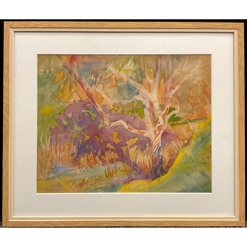 152 - Mary Parker Harris (Scottish / Australian 1891-1978), The Dream Tree, signed, watercolour, label ver... 