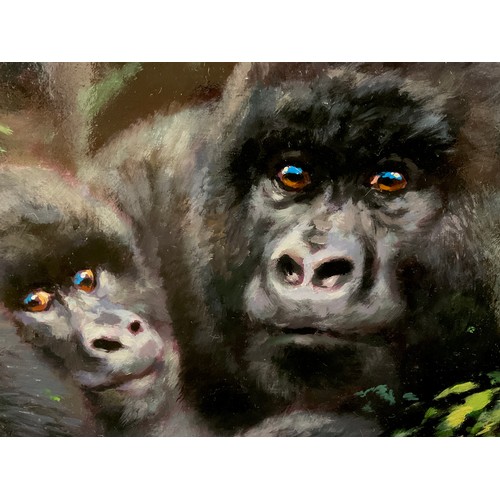 175 - Joel Kirk (Bn.1948)
Just Gorillas
signed, oil on canvas, 60cm x 90cm, with certificate