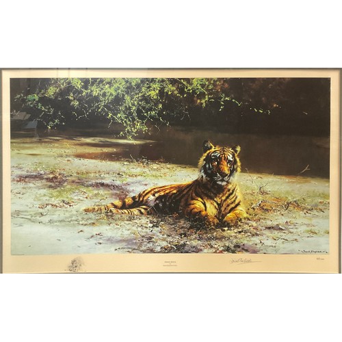 176 - David Shepherd OBE (1931 - 2017), by and after, Snow Leopard, limited edition print, 69/950, 40cm x ... 