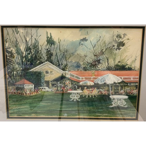 209 - Norah K. Rogerson, a group of four framed watercolours, landscapes and architectural studies, the la... 