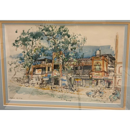 209 - Norah K. Rogerson, a group of four framed watercolours, landscapes and architectural studies, the la... 