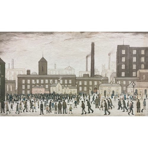 89 - Pictures & Prints - L.S. Lowry, after
two prints, Northern River Scene and Mill Scene
40cm x 59cm, 4... 