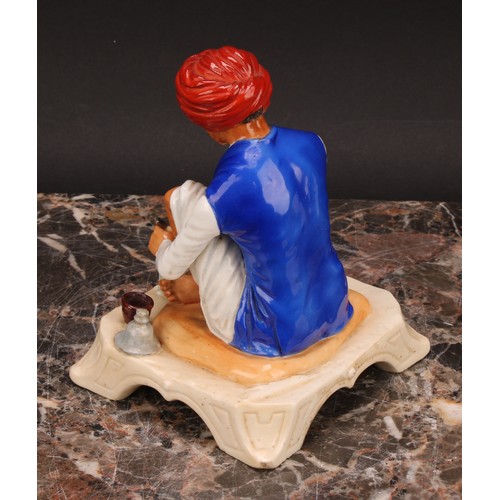 133 - A Royal Worcester figure, Karen Singh - Toolmaker, modelled by James Hadley, 11.5cm high, crown and ... 