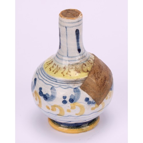 262 - A 19th century Italian Cantagalli scent bottle, inscribed Certosa di Firenze, 6.5cm high; a Continen... 