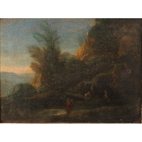 530 - Dutch School (18th/19th century)
Figures on a Path,
oil on canvas, 21cm x 28cm