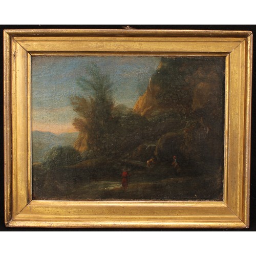 530 - Dutch School (18th/19th century)
Figures on a Path,
oil on canvas, 21cm x 28cm