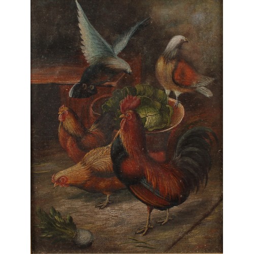 535 - English School (early 20th century)
King of the Farmyard
oil on board, 24cm x 18.5cm