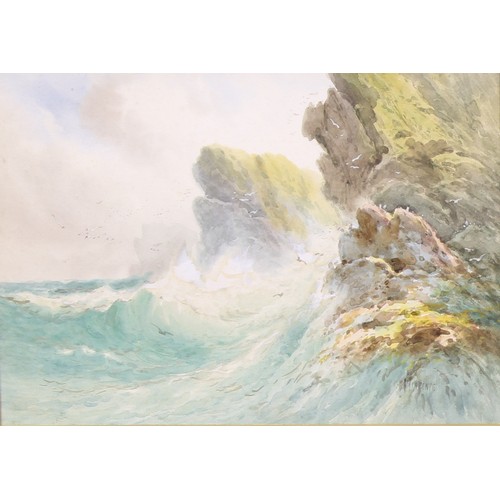 533 - Clifford Haigh (early 20th century)
Tintagel Bay, Cornwall
signed, watercolour, 52cm x 36cm; A Clare... 