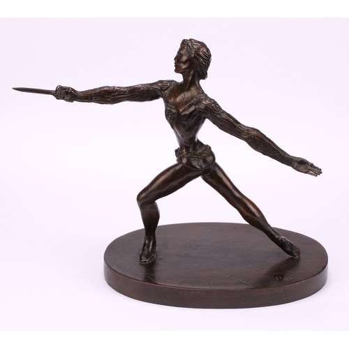 2151 - Tom Merrifield (1932-2021), a bronze figure, Romeo with Sword, numbered 23/95, 20cm high, certificat... 