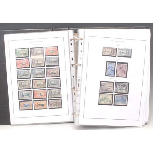 1206 - Stamps - Falklands One Country album, QV - QEII, in QV Mint to 2/6 and 5/- specimen EVII set to 1/- ... 