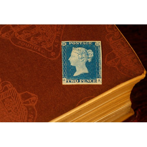 1217 - Stamps - GB QV 1840 2d Blue, SG: 5, mounted mint, three margins, lettered MA, cat £38,000, original ... 