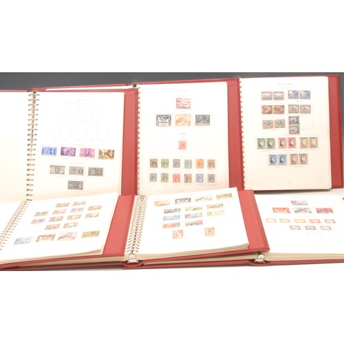 1222 - Stamps - GVI Stanley Gibbons British Commonwealth issues 1936 - 1952 housed in six red binders with ... 