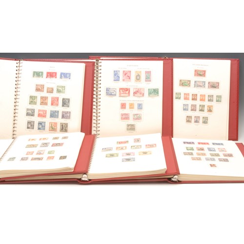 1222 - Stamps - GVI Stanley Gibbons British Commonwealth issues 1936 - 1952 housed in six red binders with ... 