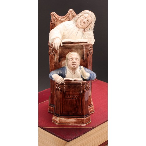 109 - A Staffordshire pearlware figure group, The Vicar and Moses, with a sleeping vicar in the higher pul... 