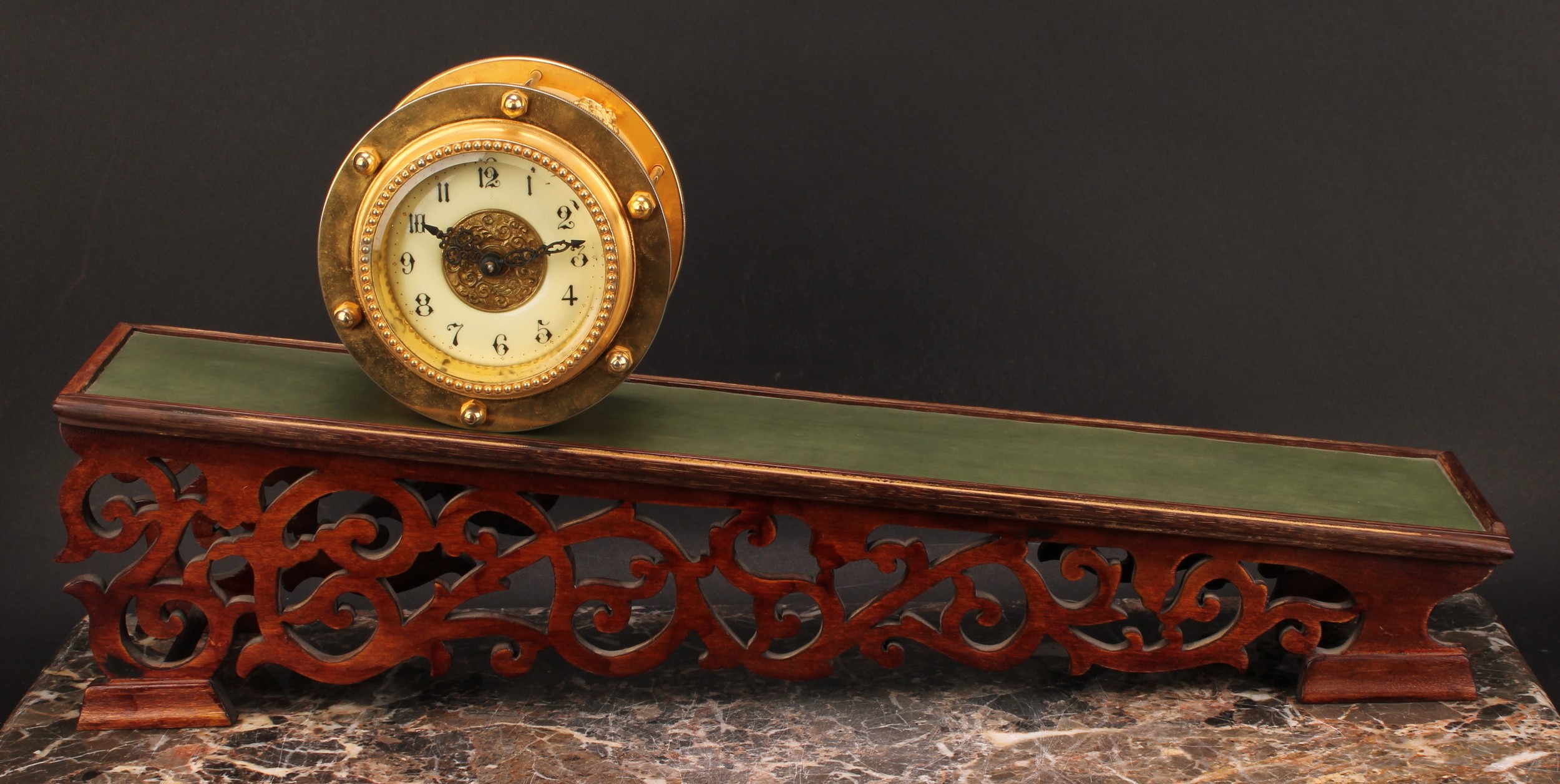 A Chinese inclined plane clock or rolling gravity clock, 8cm circular