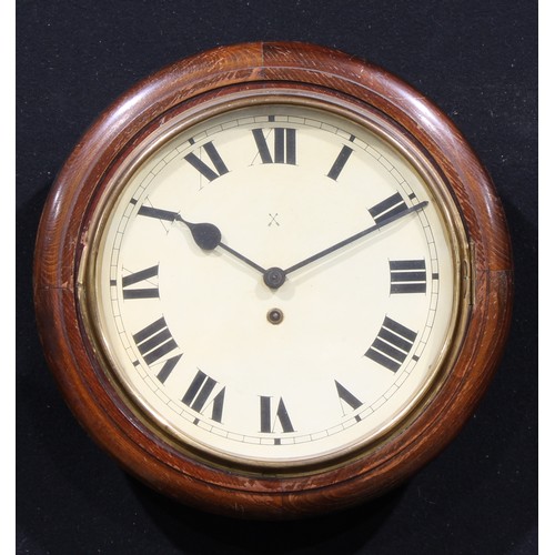 2471 - An early 20th century German railway or school timepiece, by Hamburg Amerikanische Uhrenfabrik, 30.5... 