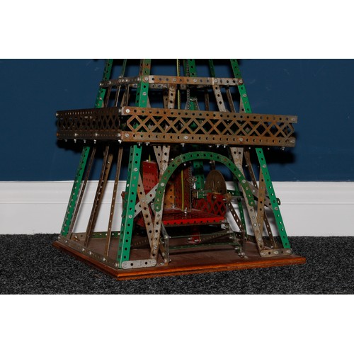 7065 - Model Engineering & Constructional Toys - a Meccano model of the Parisian landmark the Eiffel Tower,... 