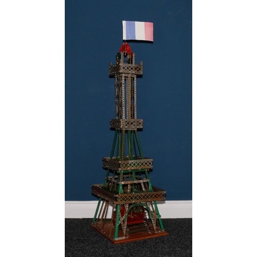 7065 - Model Engineering & Constructional Toys - a Meccano model of the Parisian landmark the Eiffel Tower,... 