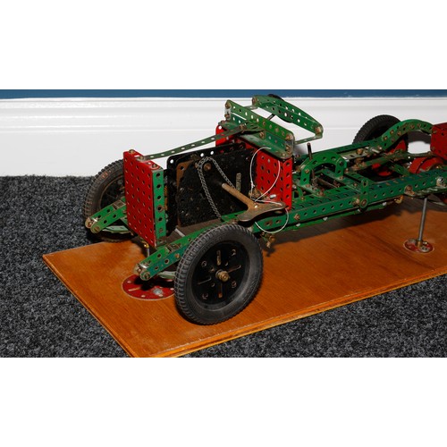 7066 - Model Engineering & Constructional Toys - a Meccano model of an open car chassis, the model construc... 