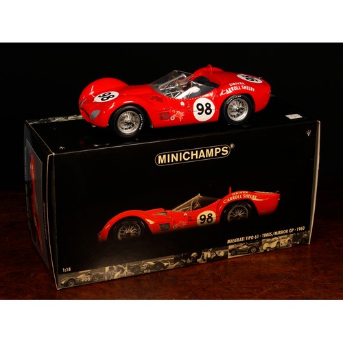 7140 - A Paul's Model Art Minichamps 1:18 scale Maserati Tioi 61 Times/Mirror GP for Sportcars 1960 Carroll... 