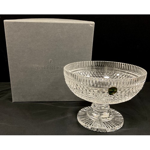 20 - A Waterford crystal cut glass pedestal fruit bowl, 18cm dia, 13cm high, boxed