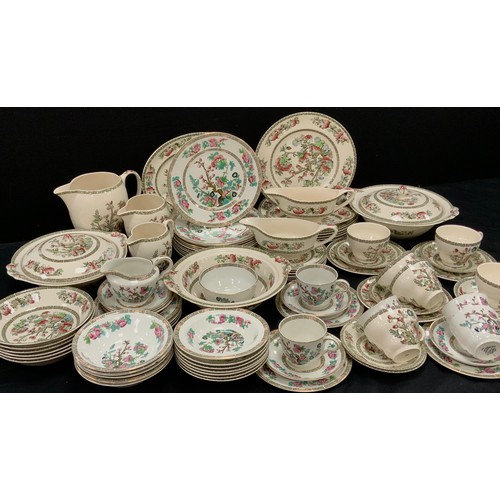 78 - A Bengal/Indian tree pattern dinner service, mixed makers inc Johnson Brothers, Maddocks, inc dinner... 