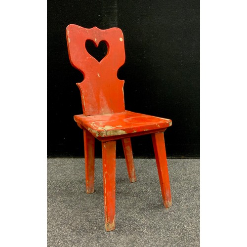 177 - A 19th century vernacular pine child’s chair